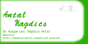 antal magdics business card